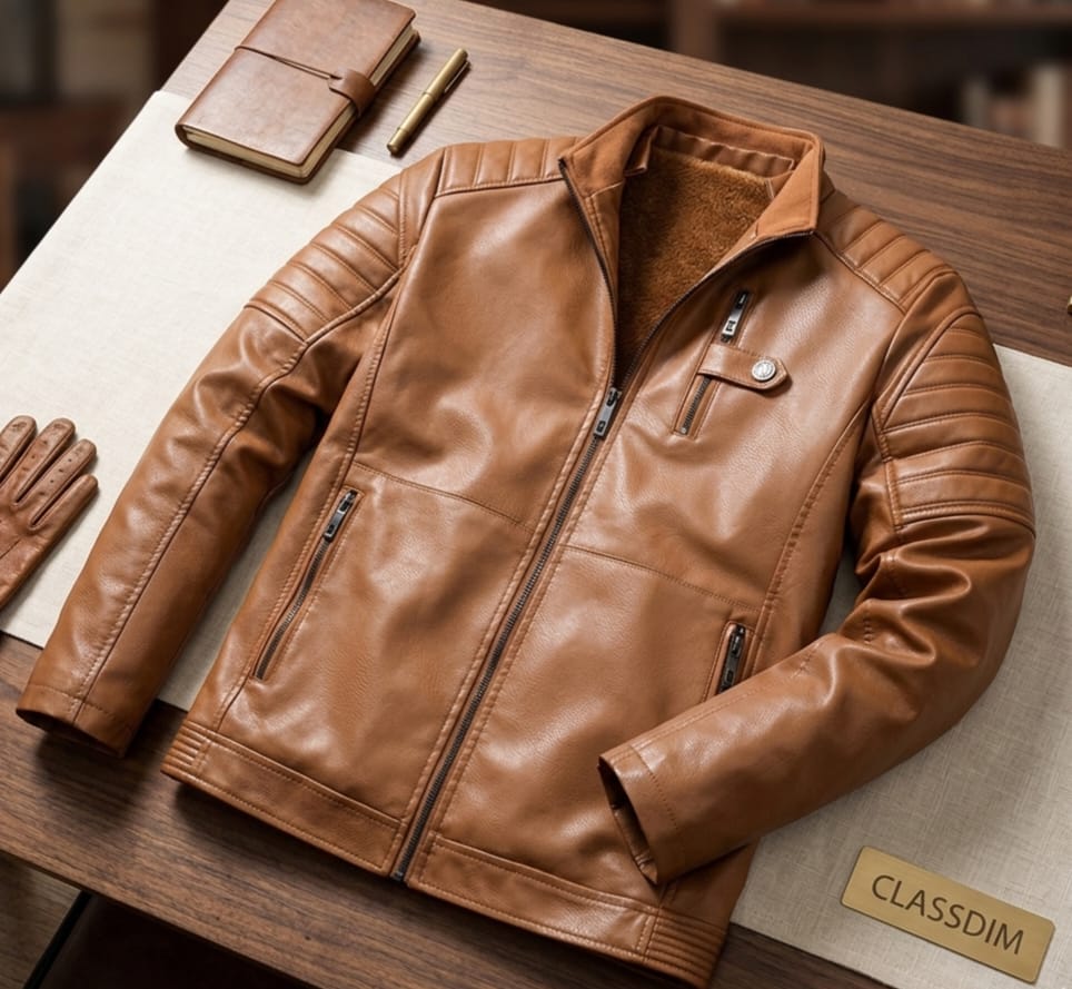Leather  jacket.