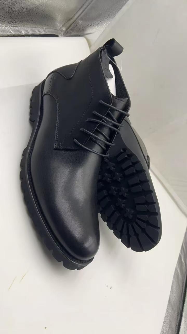 Men's  Pure  leather Officials boots SMOOTH BLACK